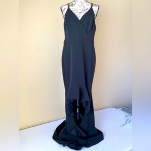 Preloved Excape Black High Low Spaghetti Dress Size 12 Org $149